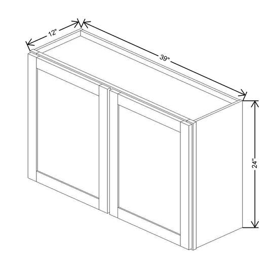 Wolf Classic Hanover White Paint 39"W X 24"H Wall Cabinet