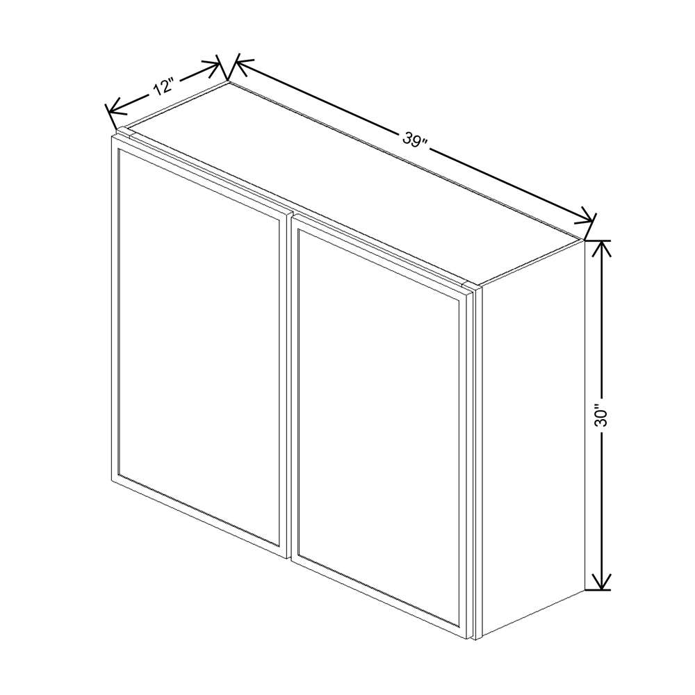 Cubitac Prestige Newport Latte 39"W X 30"H Wall Cabinet