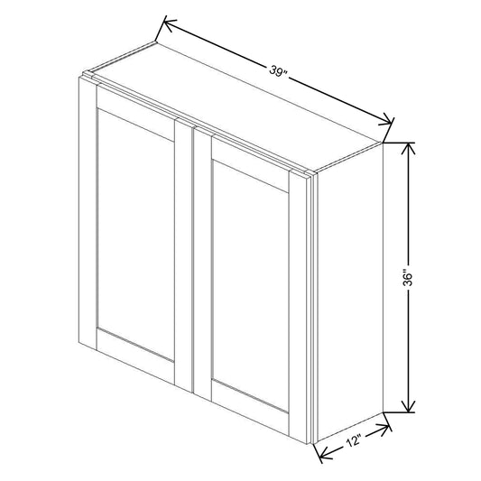 Fabuwood Allure Luna Dove 39"W X 36"H Wall