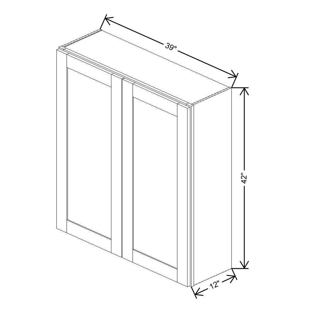 Fabuwood Quest Metro Mist 39"W X 42"H  Wall