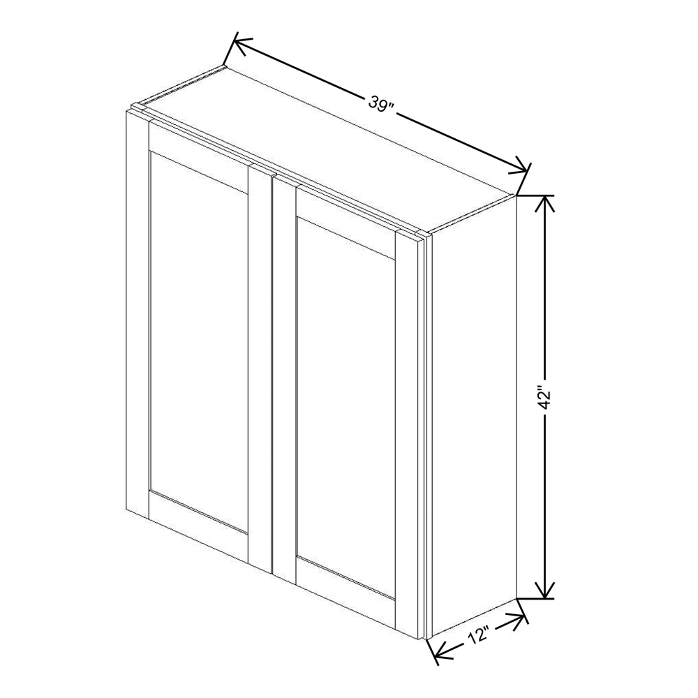 Fabuwood Quest Metro Frost 39"W X 42"H  Wall