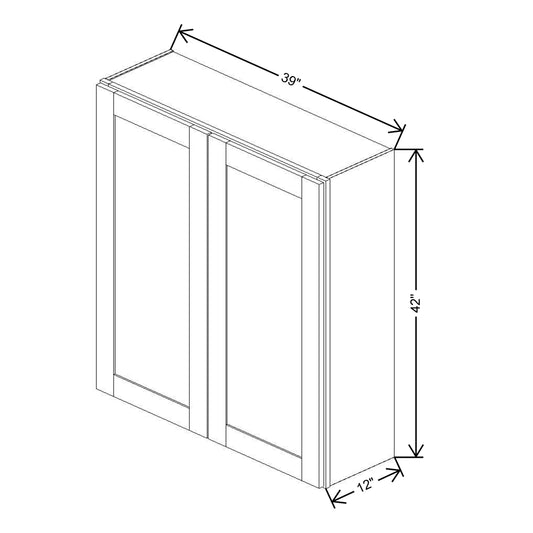 Fabuwood Allure Luna Dove 39"W X 42"H  Wall