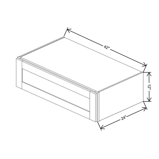 Fabuwood Allure Luna Desert Oak 42" W X 12" H X 24" D Lift Up Wall Cabinet