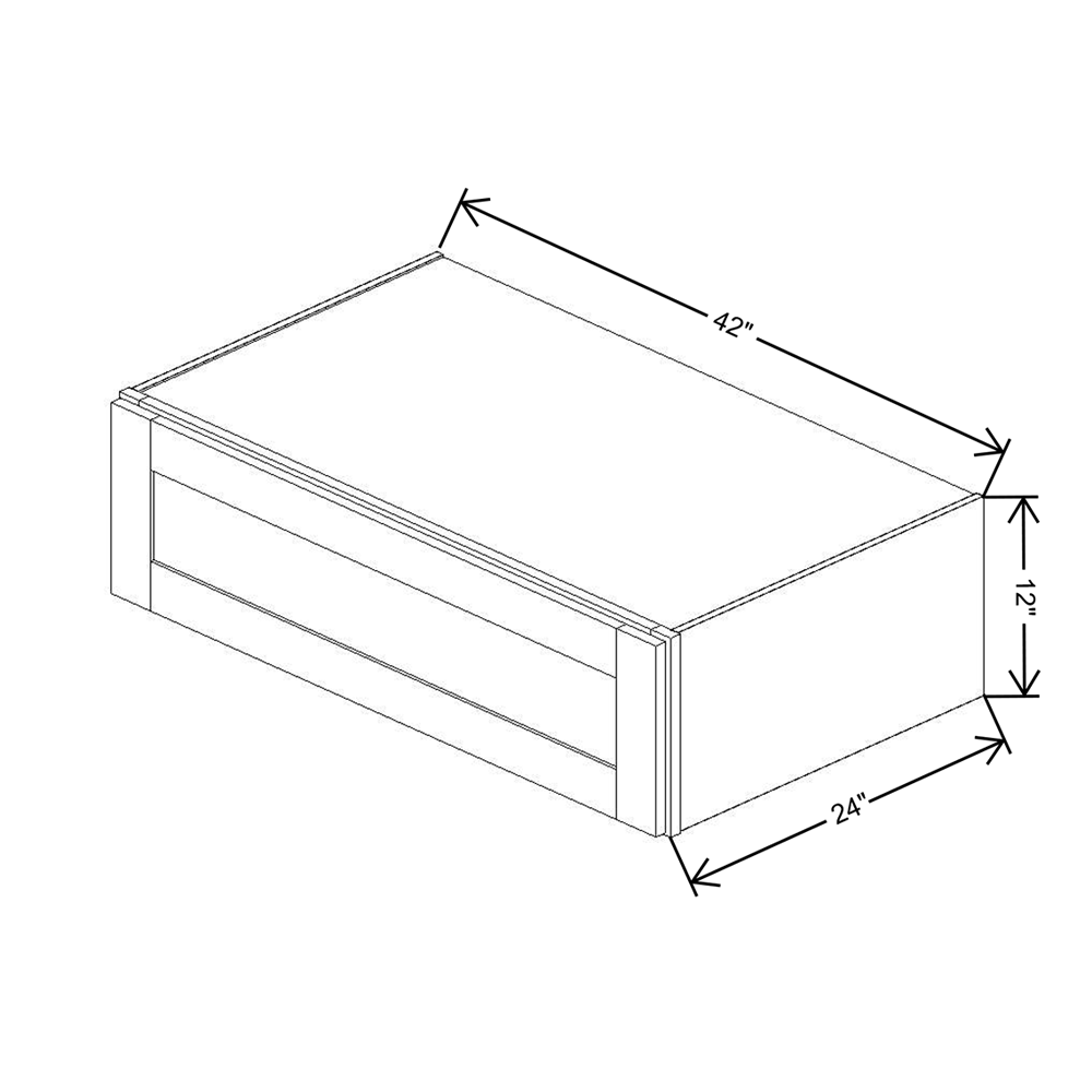 Fabuwood Allure Galaxy Desert Oak 42" W X 12" H X 24" D Lift Up Wall Cabinet