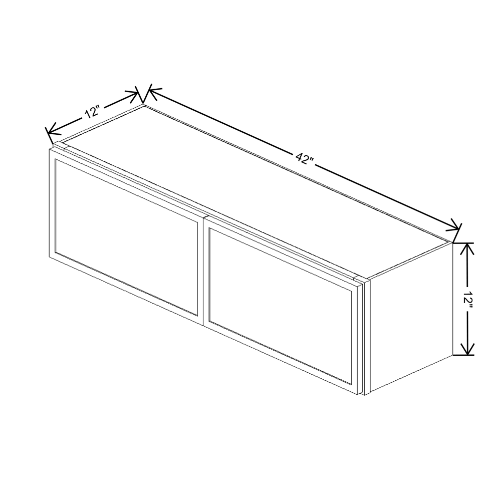 Cubitac Prestige Newport Latte 42"W X 12"H Wall Cabinet