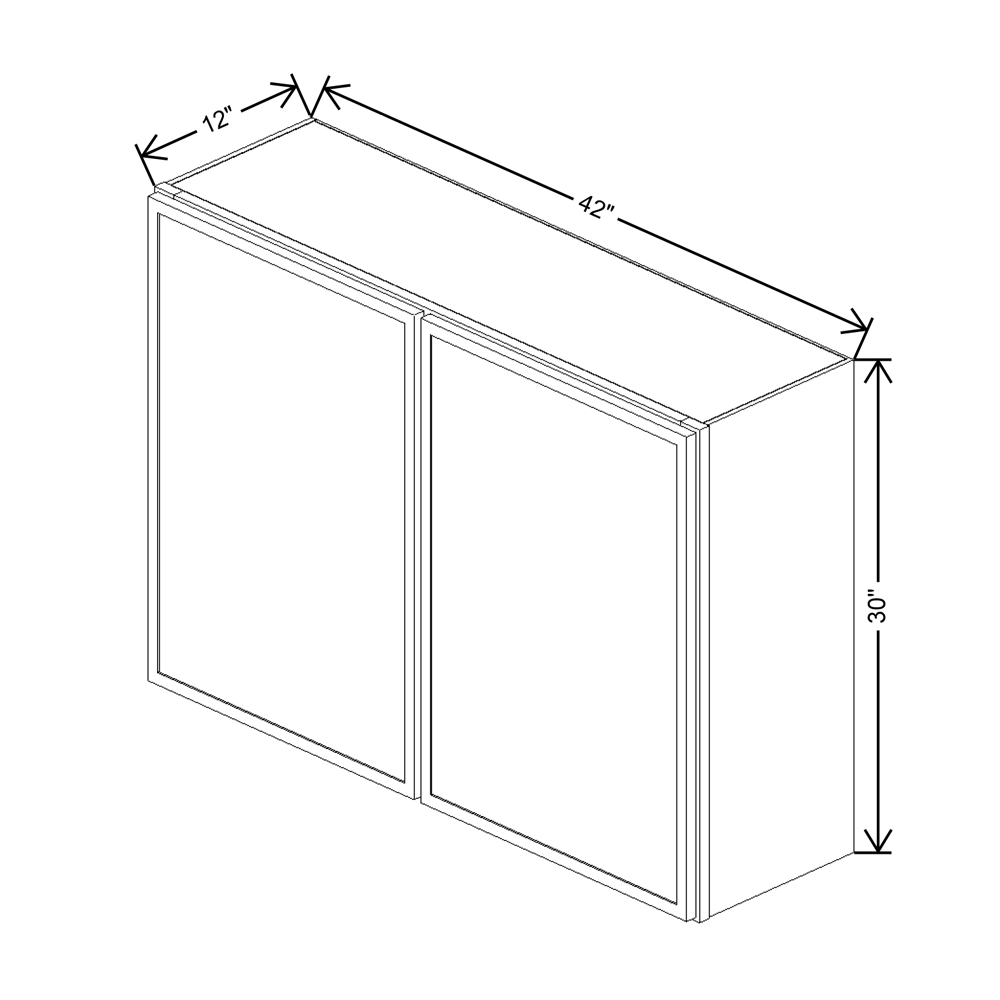 Cubitac Prestige Newport Latte 42"W X 30"H Wall Cabinet