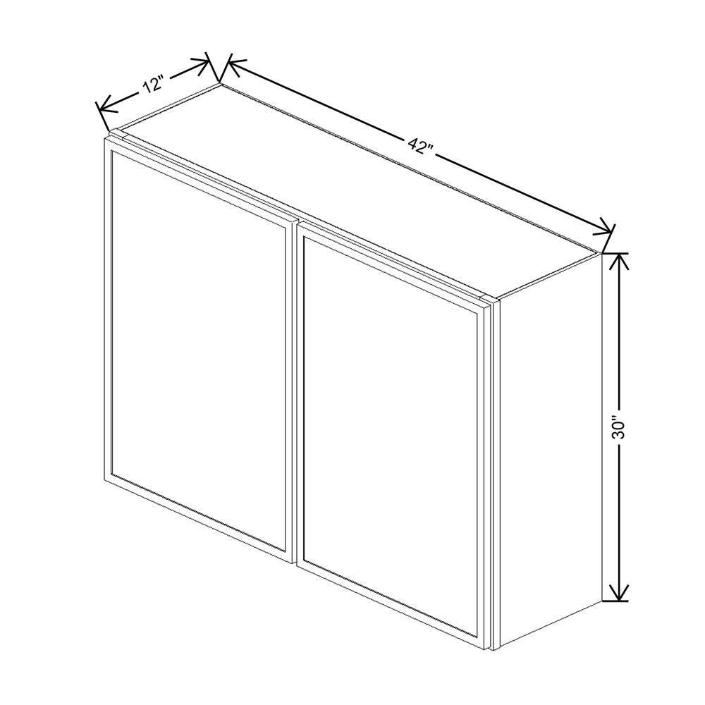 Cubitac Basic Oxford Latte 42"W X 30"H Wall Cabinet