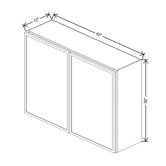 Cubitac Basic Oxford Latte 42"W X 30"H Wall Cabinet