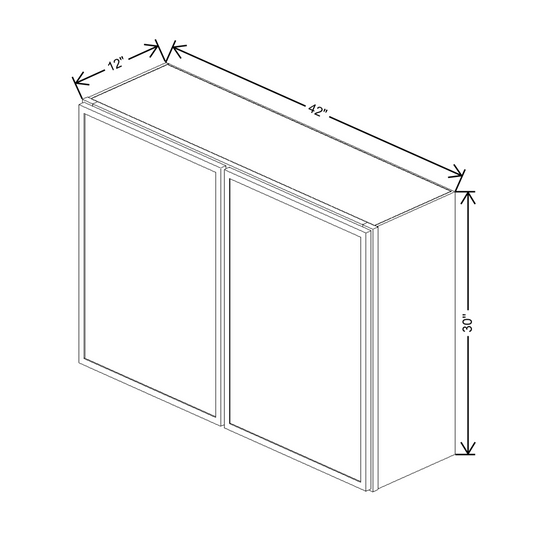 Cubitac Prestige Dover Latte 42" W X 30" H Wall Cabinet