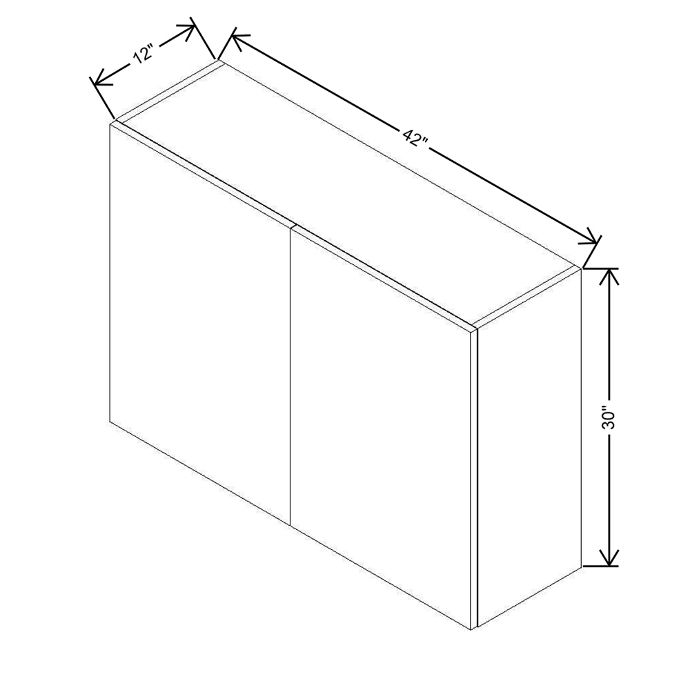 CNC Luxor Harvest 42" W X 30" H Double Door Wall Cabinet