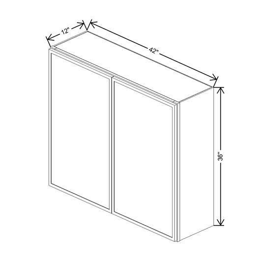 Cubitac Prestige Newport Latte 42"W X 36"H Wall Cabinet