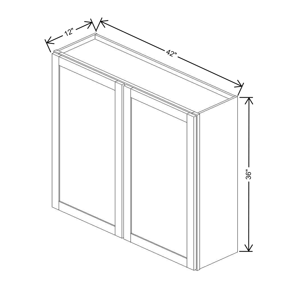 Wolf Classic Grove Terrain Stain 42"W X 36"H Wall Cabinet