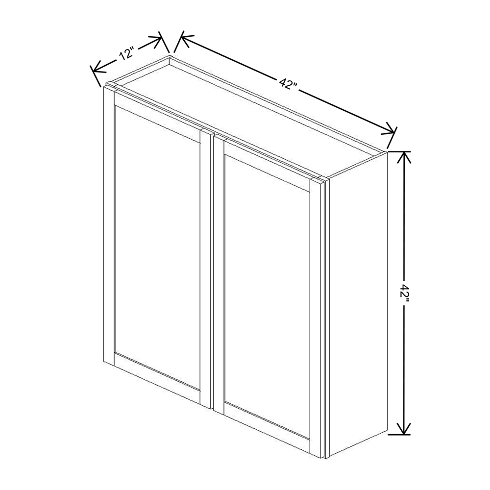 Wolf Classic Dartmouth Stonybrook Paint 42"W X 42"H Wall Cabinet