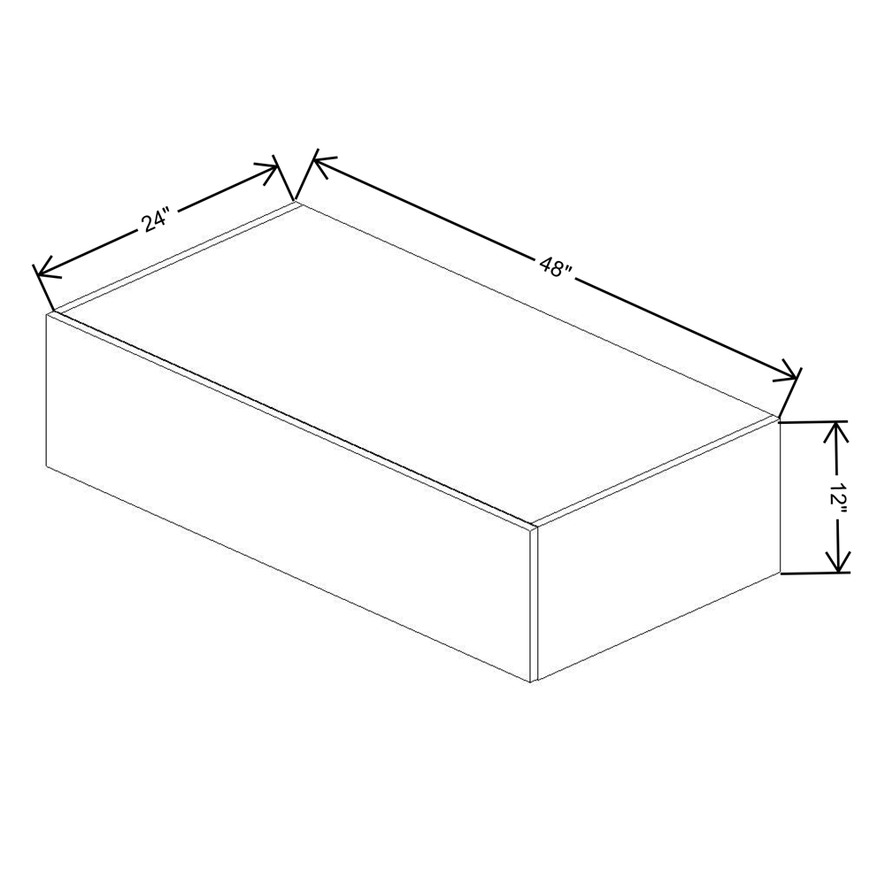 Fabuwood Illume Catalina Bianco Gloss 2 12" High Lift Up Wall