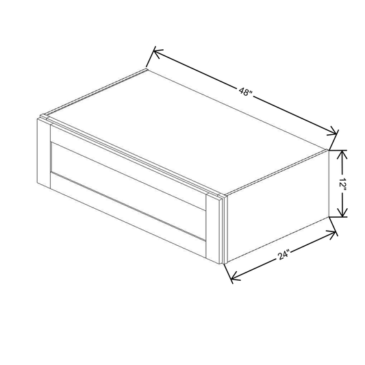 Fabuwood Allure Galaxy Desert Oak 48" W X 12" H X 24" D Lift Up Wall Cabinet