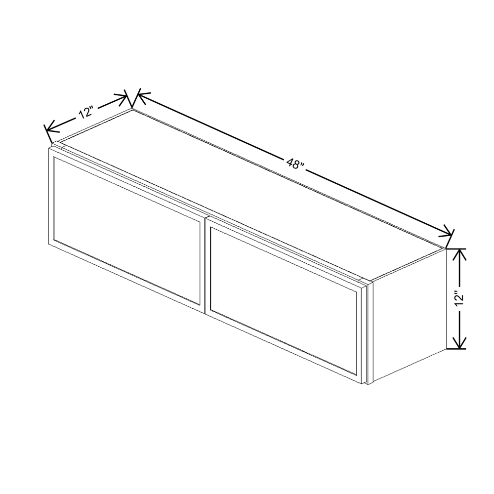 Cubitac Prestige Milan Latte 48"W X 12"H Wall Cabinet