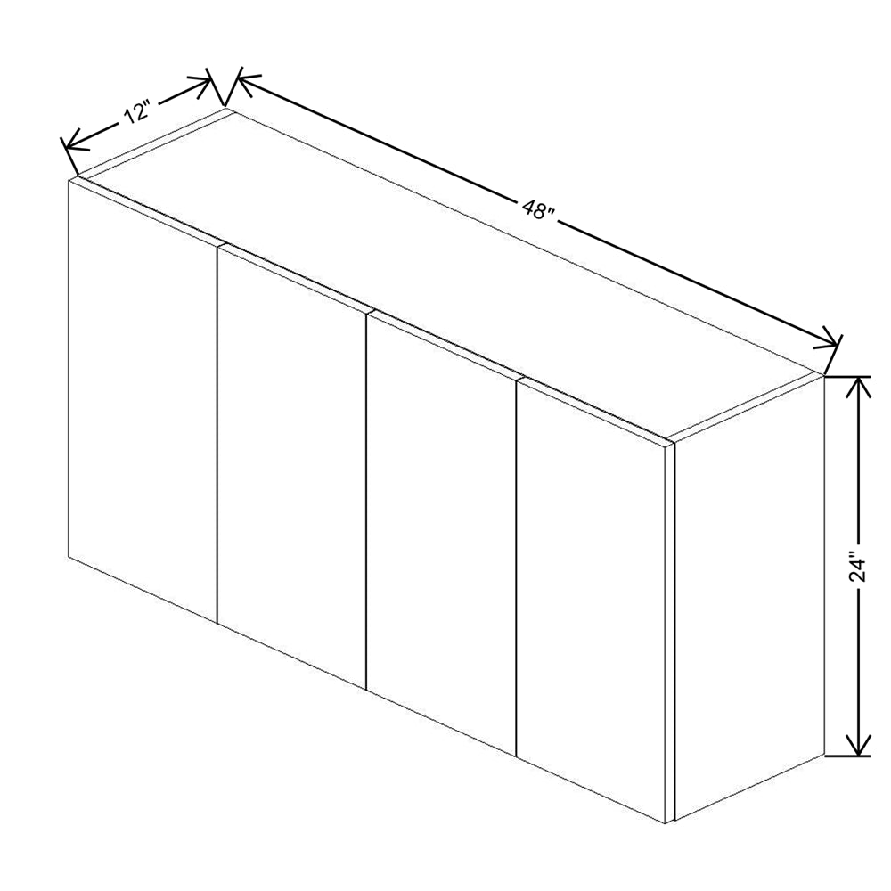 CNC Luxor 5-Piece Harvest 48" W X 24" H Four Door Wall Cabinet