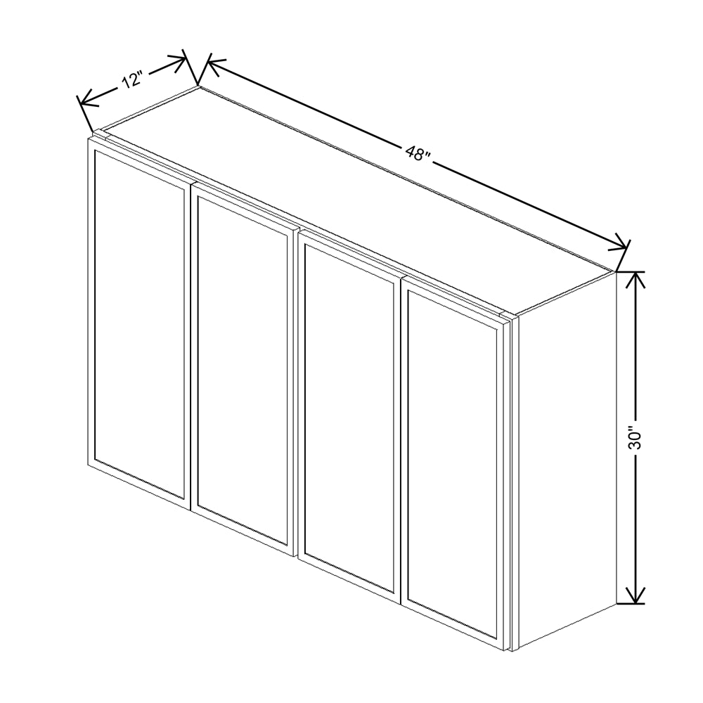 Cubitac Basic Oxford Latte 48"W X 30"H Wall Cabinet