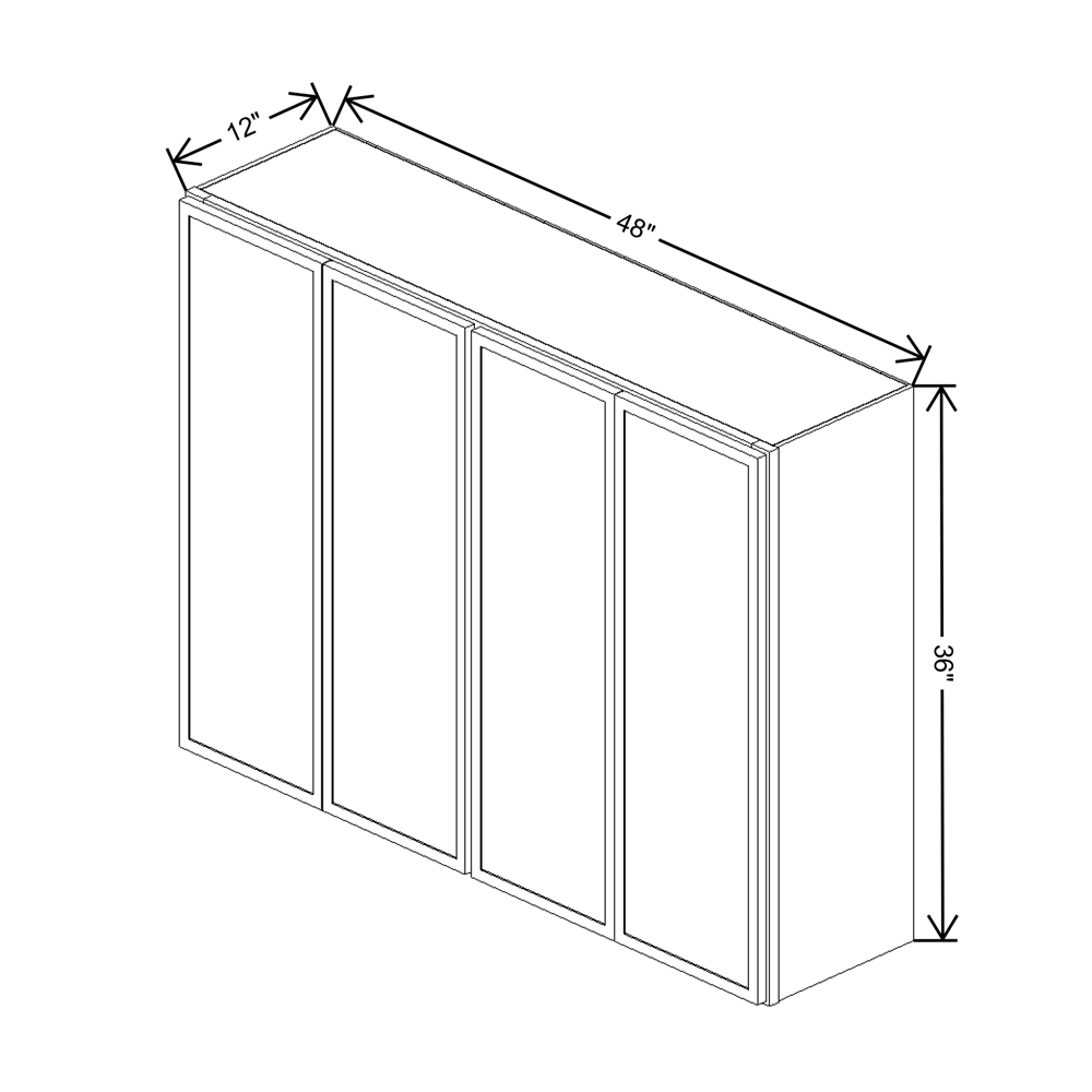 Cubitac Prestige Newport Latte 48"W X 36"H Wall Cabinet