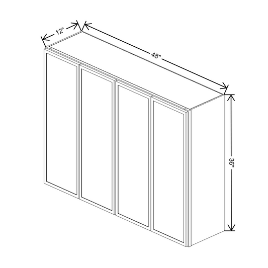 Cubitac Prestige Newport Latte 48"W X 36"H Wall Cabinet