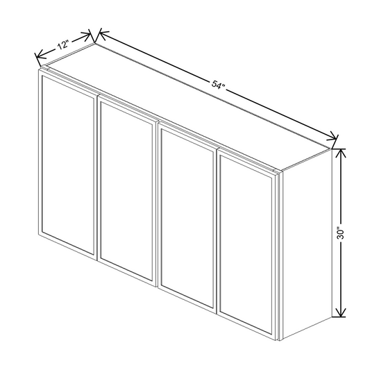 Cubitac Prestige Newport Latte 54"W X 30"H Wall Cabinet