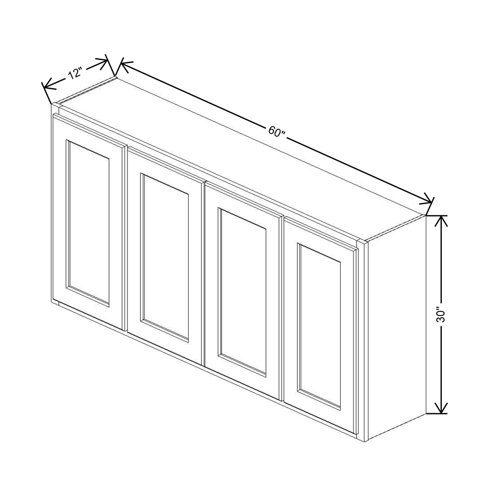 Fabuwood Quest Discovery Frost 30"H Combination Wall