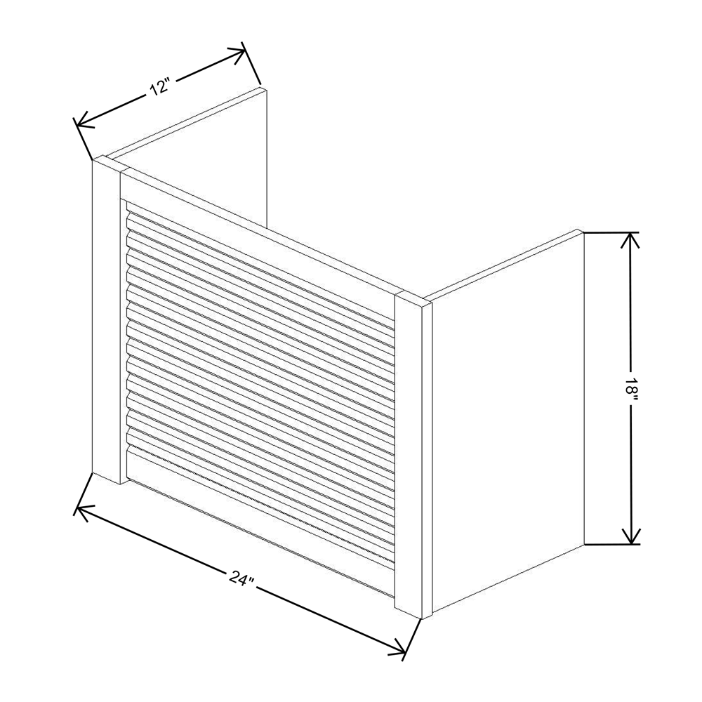 Fabuwood Allure Luna Kona 24"W x 18"H Wall Appliance Garage