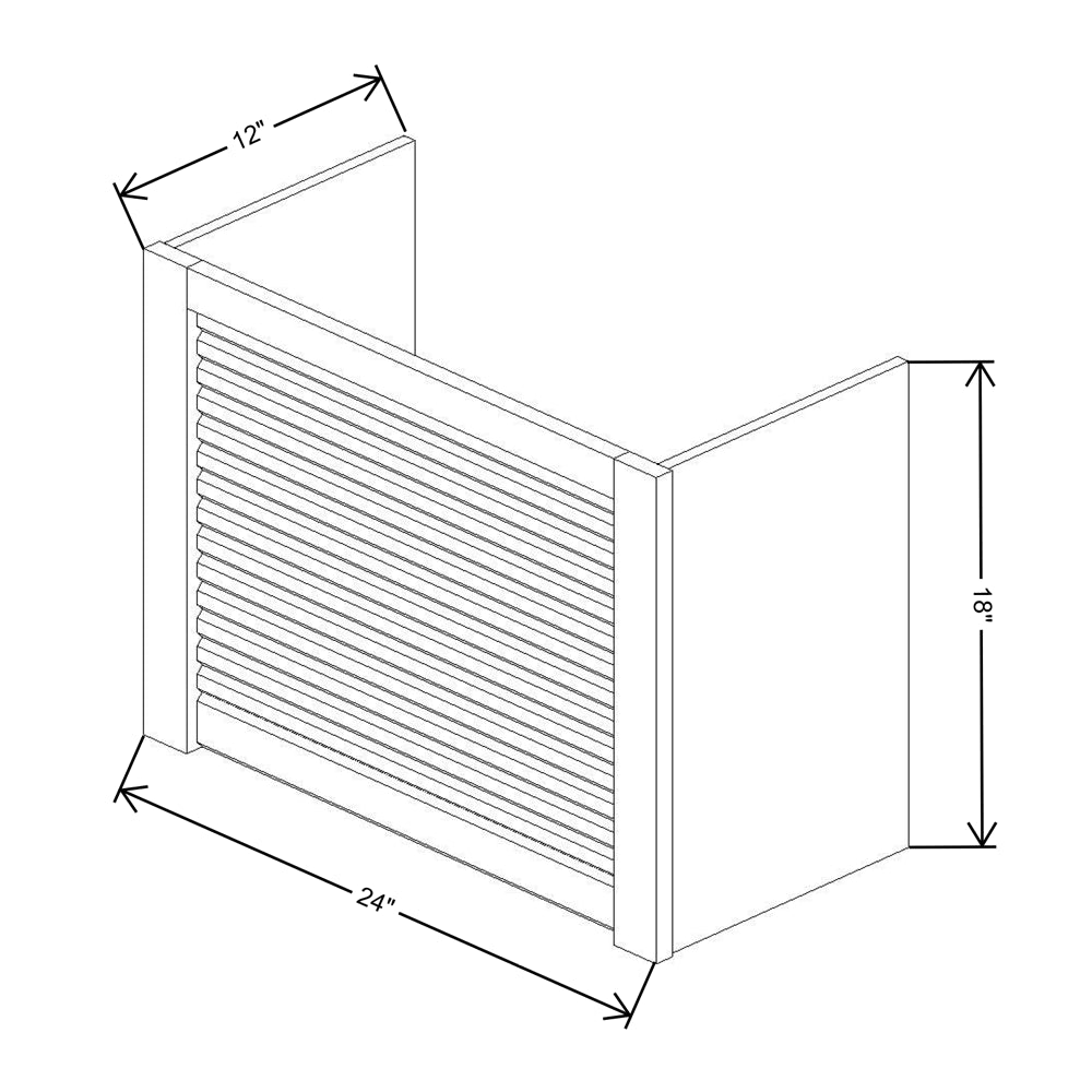 Fabuwood Quest Metro Java 24"W x 18"H Wall Appliance Garage