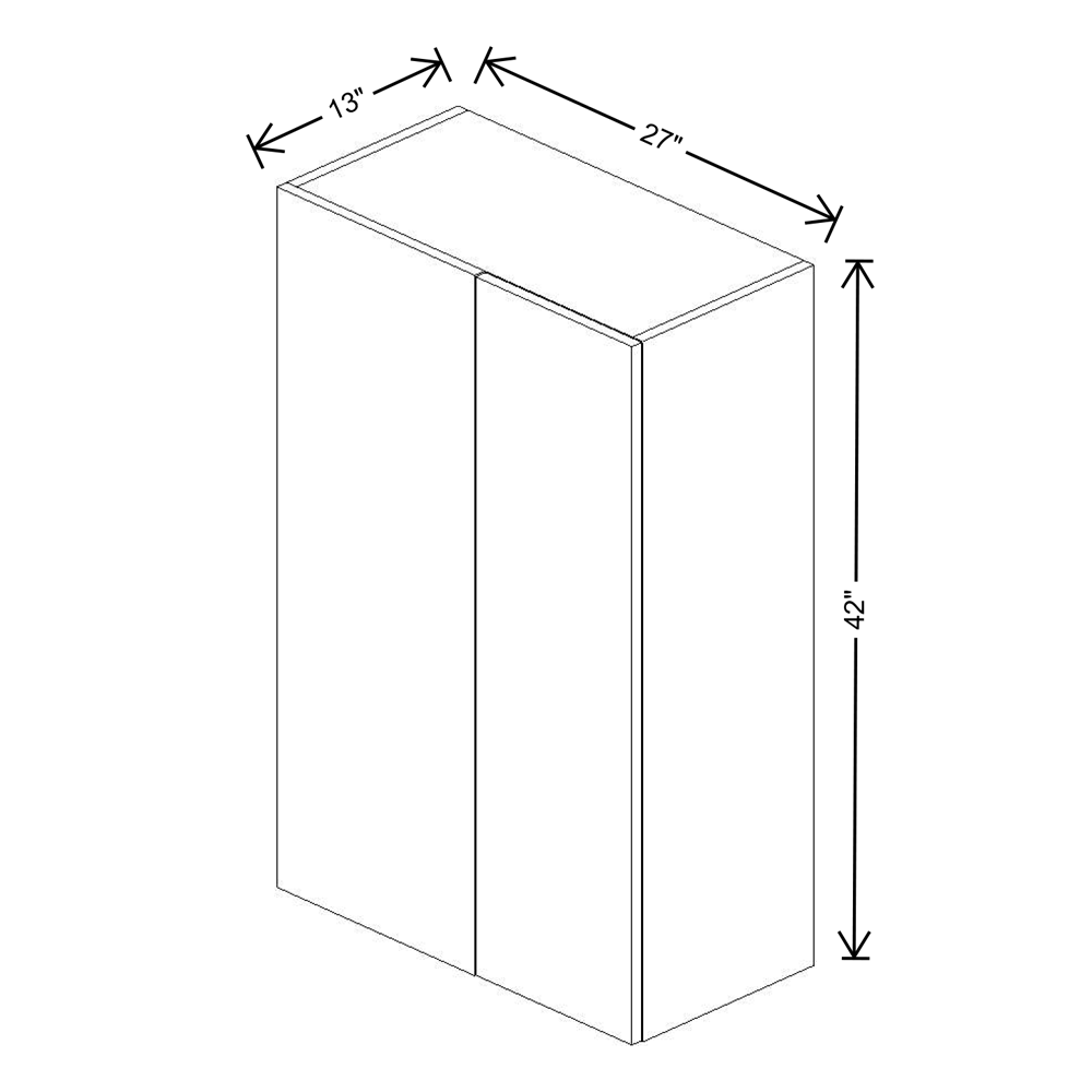 Fabuwood Illume Catalina Olmo 3 42" High Wall Blind