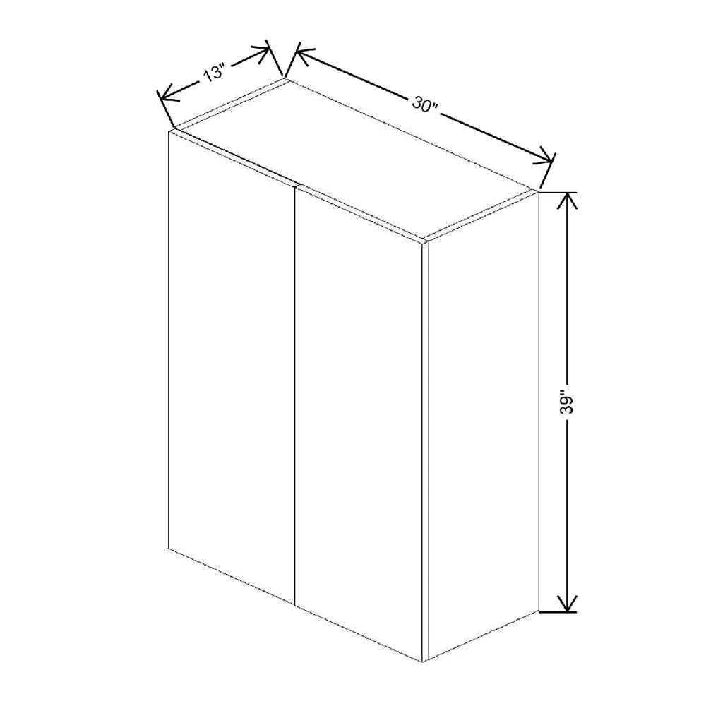 Fabuwood Illume Tuscany Como Ash 2 30" W X 39" H X 12" D Single Door Blind Corner Wall Cabinet