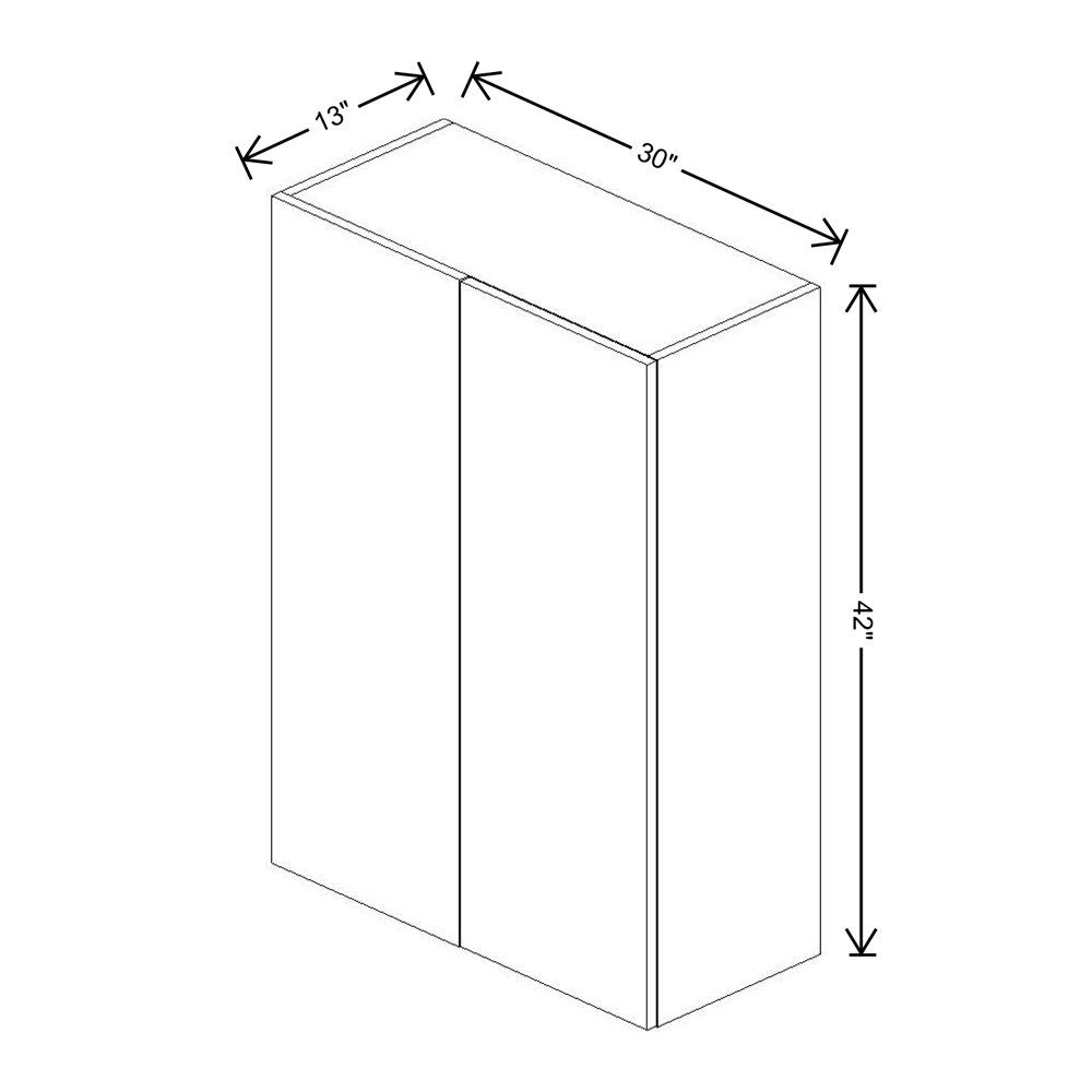 Fabuwood Illume Catalina Olmo 3 42" High Wall Blind