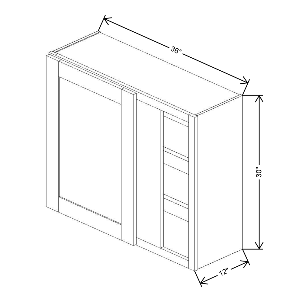 Fabuwood Value Premium Hallmark Frost 36"W X 30"H  Single Door Blind Wall