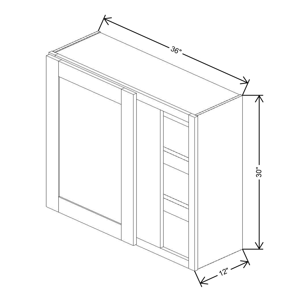 Fabuwood Quest Metro Java 36"W X 30"H  Single Door Blind Wall