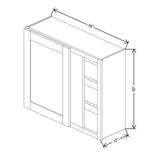 Fabuwood Quest Metro Java 36"W X 30"H  Single Door Blind Wall