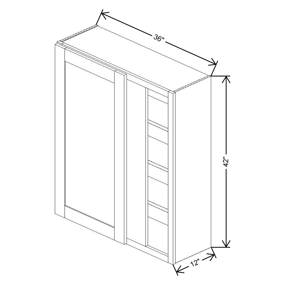 Fabuwood Allure Onyx Horizon  36"W X 42"H Single Door Blind Wall