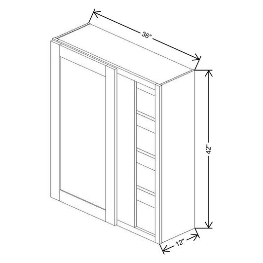 Fabuwood Allure Galaxy Mocha 36"W X 42"H Single Door Blind Wall