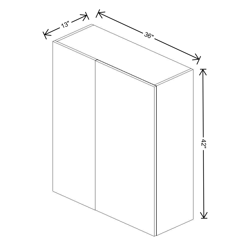 Fabuwood Illume Catalina Nocce 3 42" High Wall Blind