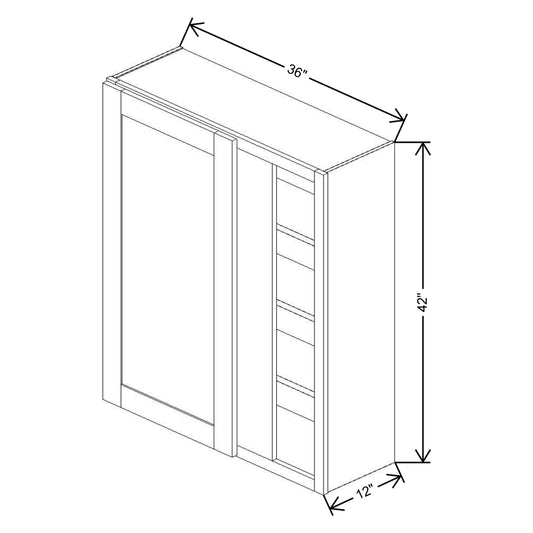 Fabuwood Allure Imperio Dove 36"W X 42"H Single Door Blind Wall