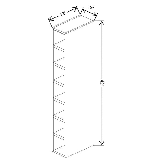 Fabuwood Allure Luna Desert Oak 06" W X 42" H X 12" D Wall Wine Cube