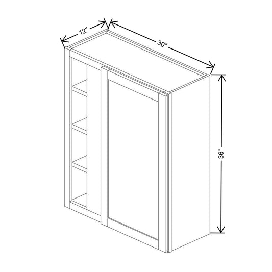 Wolf Classic Grove White Paint 30"W X 36"H Wall Blind