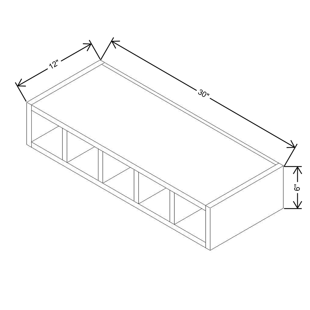 CNC Concord Elegant White 30" W Wine Cubby
