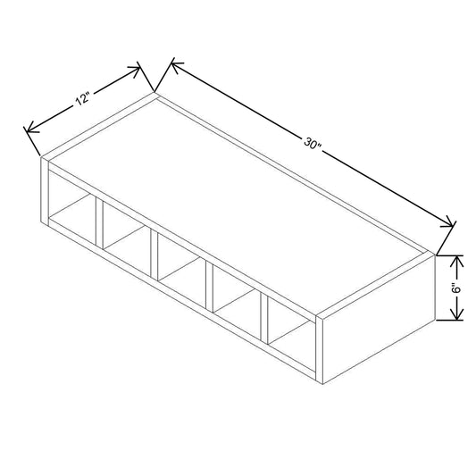 CNC Concord Fashion White 30" W Wine Cubby