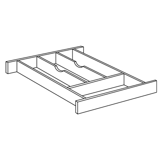 CNC Concord Sydney White 14" W Wooden Cutlery Divider
