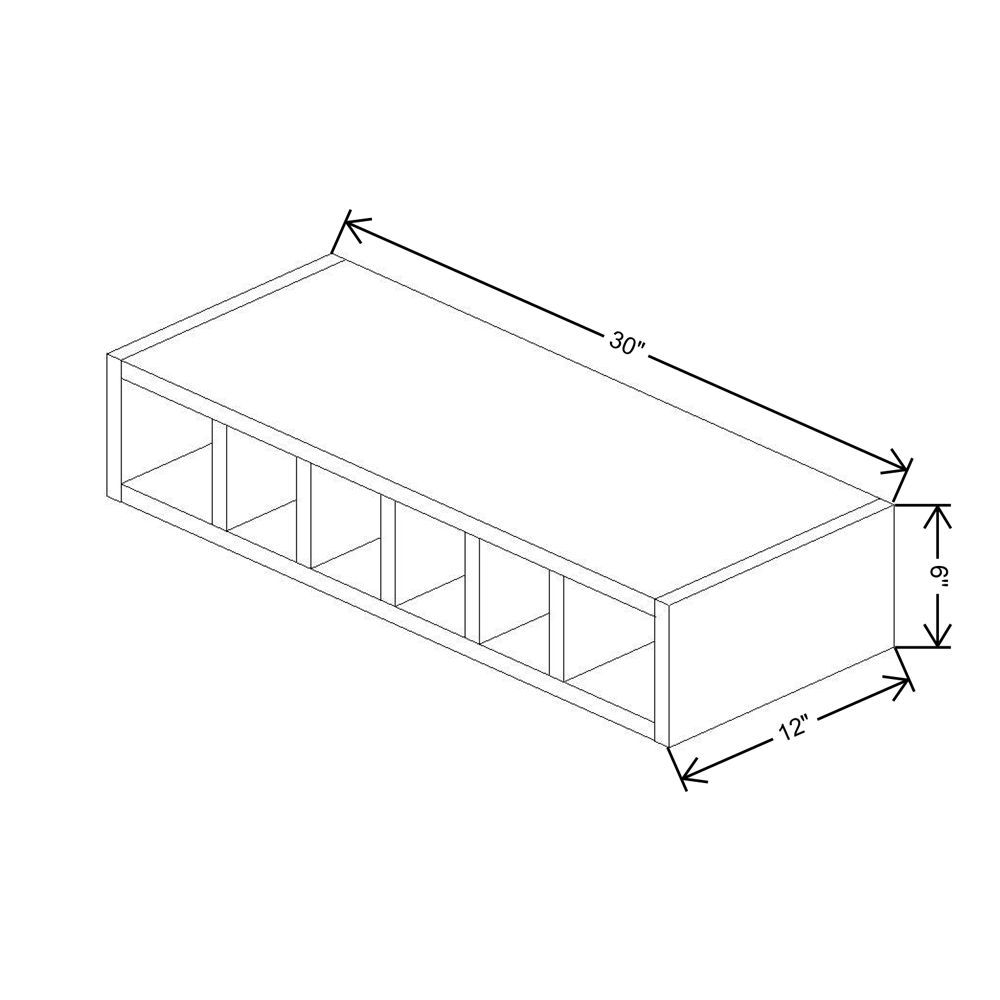 Cubitac Imperial Bergen Latte 30"W Wine Cubby {Horizontal}