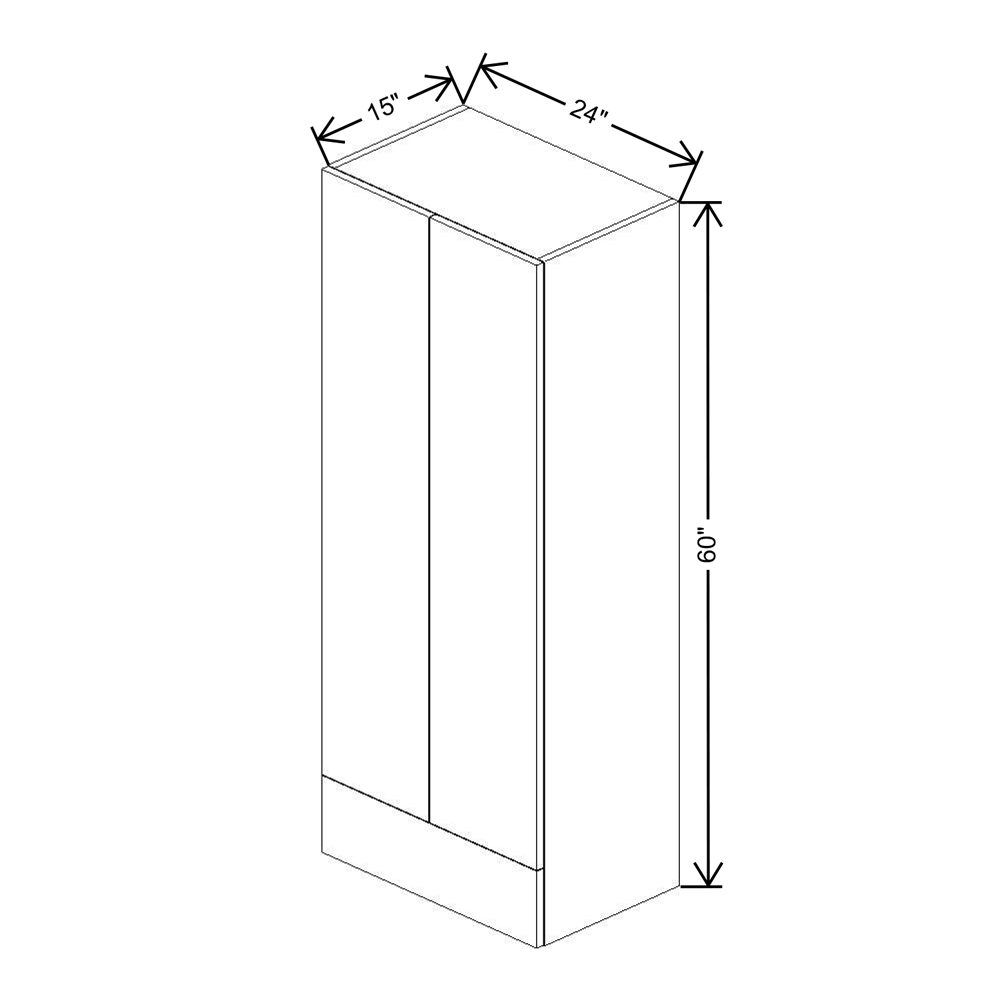 Fabuwood Illume Tuscany Olmo 3  Wall Drawer 2460X15 Deep