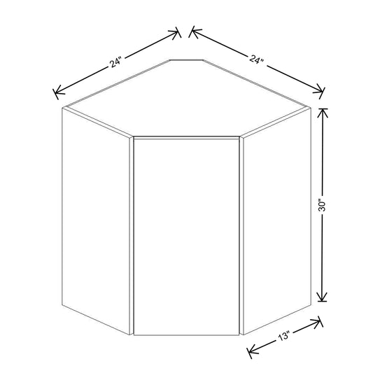 Fabuwood Illume Catalina Olmo 3 30"H Diagonal Corner Wall