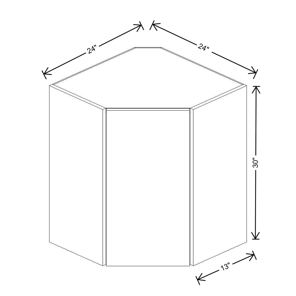 Fabuwood Illume Catalina Nocce 3 30"H Diagonal Corner Wall