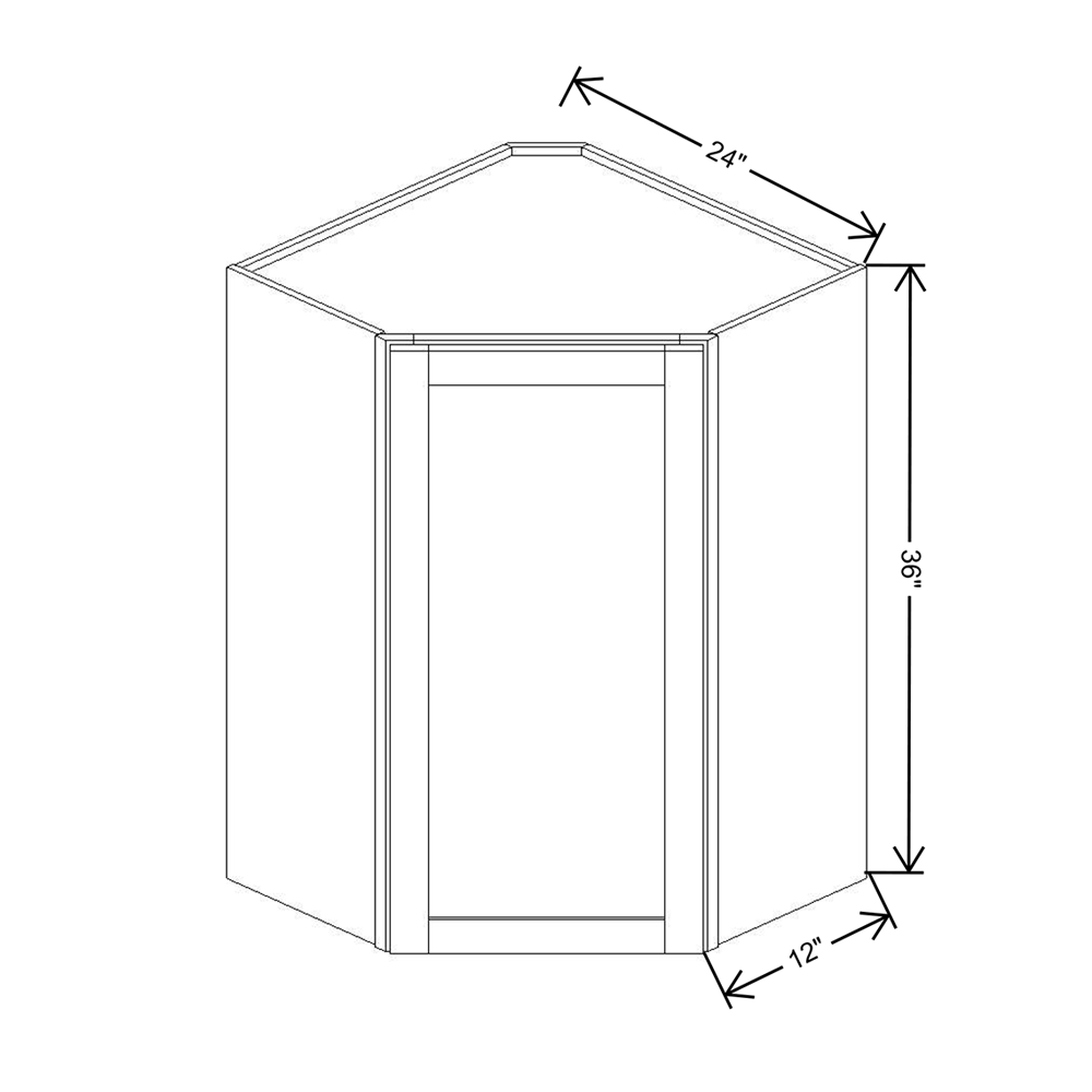 Wolf Classic Grove White Paint 24"W X 36"H Wall Diagonal