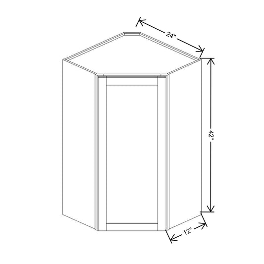 Wolf Classic Waverly Hazelnut Stain 24"W X 42"H Wall Diagonal