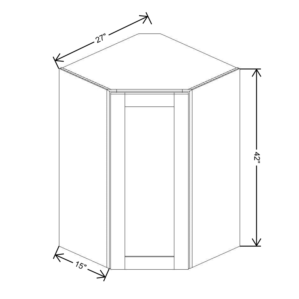 Fabuwood Value Premium Hallmark Frost Height " 42 Diagonal Corner Wall